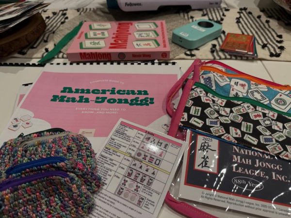 Taught a wonderful group of Mahj-curious ladies today—our table was full of tiles, learning, and
